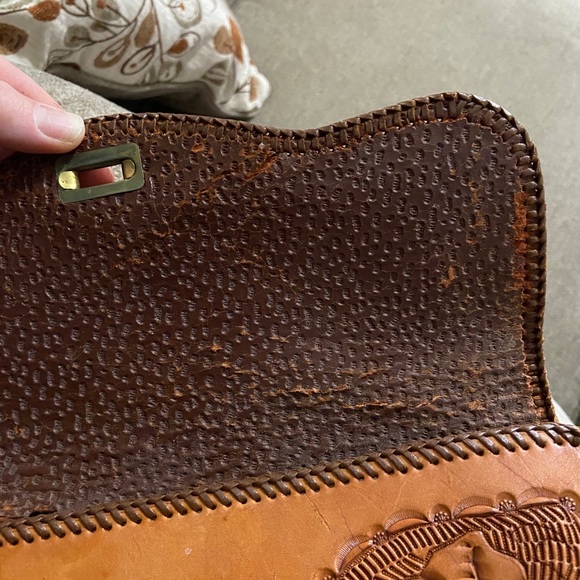 Vintage genuine leather purse clutch - Picture 6 of 9